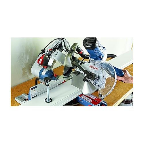  BOSCH CM10GD Compact Miter Saw - 15 Amp Corded 10 Inch Dual-Bevel Sliding Glide Miter Saw with 60-Tooth Carbide Saw Blade