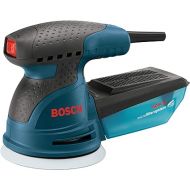 BOSCH ROS20VSC Palm Sander 2.5 Amp 5 Inch Corded Variable Speed Random Orbital Sander, Polisher Kit with Dust Collector and Soft Carrying Bag