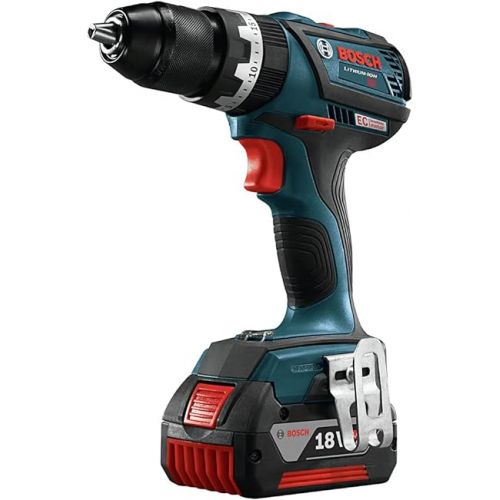  Bosch HDS183-01-RT 18V EC Brushless Lithium-Ion Compact Tough 1/2 in. Cordless Hammer Drill Driver Kit (4 Ah) (Renewed)