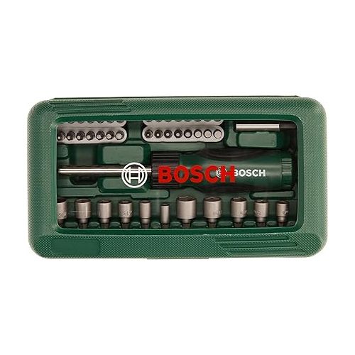  Bosch 2607019504 Screwdriver set (46 Piece), Assorted color