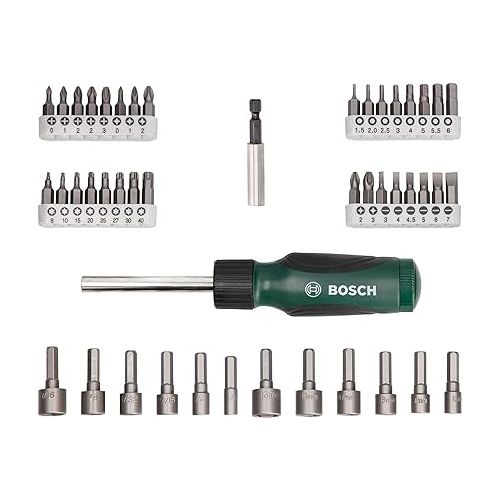  Bosch 2607019504 Screwdriver set (46 Piece), Assorted color