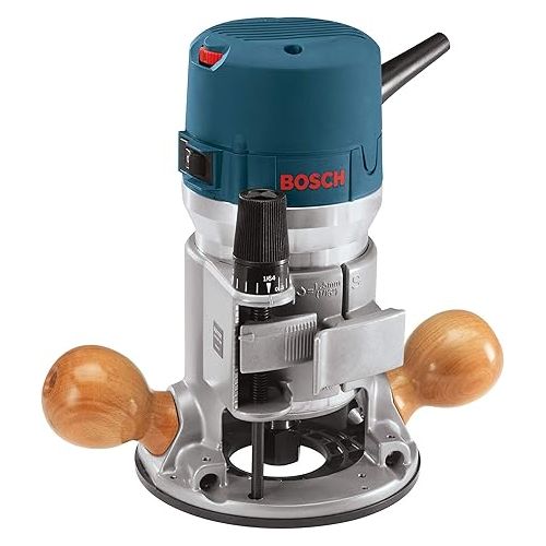  Bosch 1617EVSPK 12 Amp 2-1/4-Horsepower Plunge and Fixed Base Variable Speed Router with RA1054 Deluxe Router Edge Guide With Dust Extraction Hood & Vacuum Hose Adapter