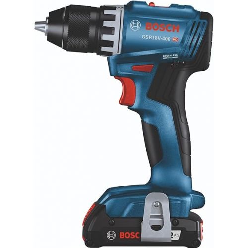  BOSCH GSR18V-400B22 18V Compact Brushless 1/2 In. Drill/Driver Kit with (2) 2 Ah Standard Batteries