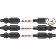 BOSCH ITDEP2R22503 3-Pack 2-1/2 In. Phillips/Square #2 Impact Tough Double-Ended Screwdriving Bits