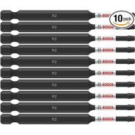 BOSCH ITSQ235B 10-Pack 3-1/2 In. Square #2 Impact Tough Screwdriving Power Bits