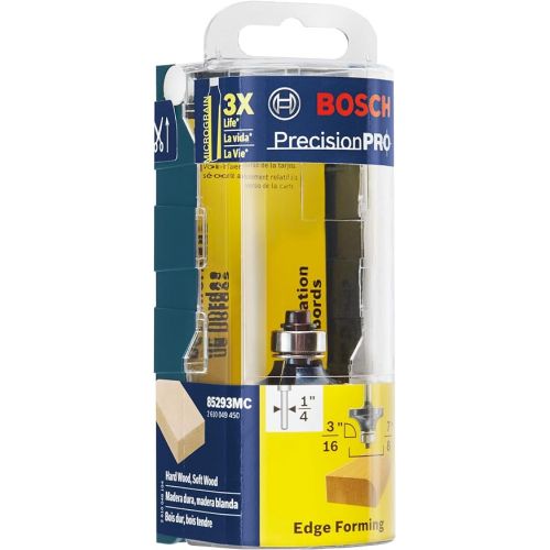  BOSCH 85293MC 3/16 In. x 1/2 In. Carbide-Tipped Roundover Router Bit