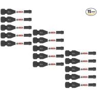 BOSCH ITDSQ2215 15-Pack 2 In. Driven Square #2 Impact Tough Screwdriving Power Bits