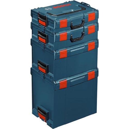  BOSCH L-BOXX-2 6 In. x 14 In. x 17.5 In. Stackable Tool Storage Case,Blue