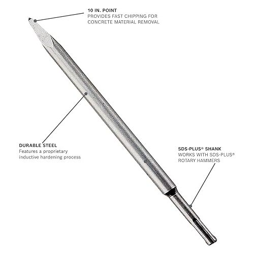  BOSCH 1618600009 SDS-Plus 10-Inch Bull Point (HS1415)