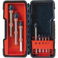 BOSCH GT3000 8-Piece Glass and Tile Carbide Hammer Drill Bits Assorted Set with Included Storage Case for Fast Drilling in Glass and Tile, Easy Application with No Water Required
