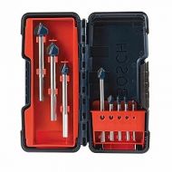 BOSCH GT3000 8-Piece Glass and Tile Carbide Hammer Drill Bits Assorted Set with Included Storage Case for Fast Drilling in Glass and Tile