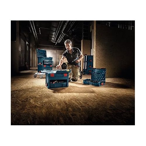  BOSCH L-BOXX-4 15 In. x 14 In. x 17.5 In. Stackable Tool Storage Case,Blue