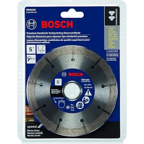  BOSCH DD510H 5-Inch Premium Sandwich Tuckpointing Diamond Blade,Grey