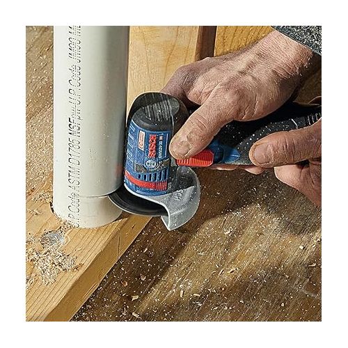  BOSCH CW1LM300 5-Pack 3 In. x 1/16 In. Metal Cutting Wheel 46 Grit Compatible with 3/8 In. Arbor Type 1A (ISO 41) for Fast Cutting Applications in Metal, Stainless Steel