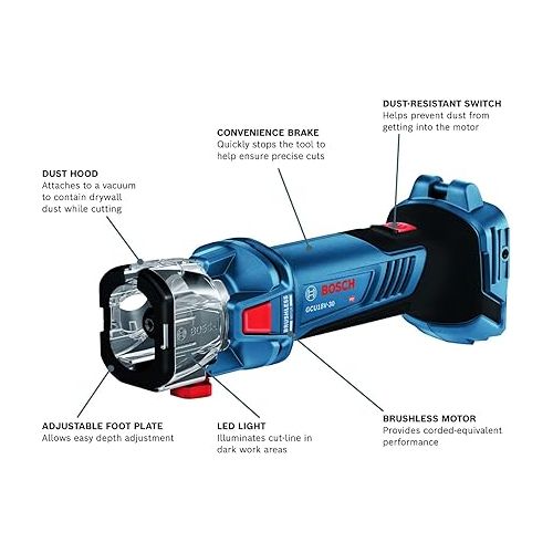  BOSCH GCU18V-30N 18V Brushless Cut-Out Tool (Bare Tool)