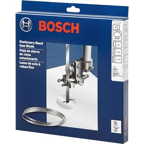  BOSCH BS9312-6W 93-1/2 In. 6 TPI General Purpose Stationary Band Saw Blade Ideal for Applications in Wood, Silver