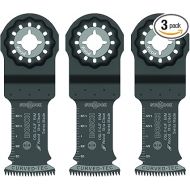 BOSCH OSL114JF-3 3-Pack 1-1/4 In. Starlock Oscillating Multi Tool Wood Curved-Tec Bi-Metal Xtra-clean Plunge Cut Blades for Applications in Cutting Wood, Hardwood, Laminate