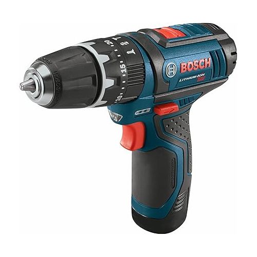  BOSCH PS130-2A 12-Volt Lithium-Ion Ultra-Compact Hammer Drill/Driver Kit, 3/8-Inch , Blue