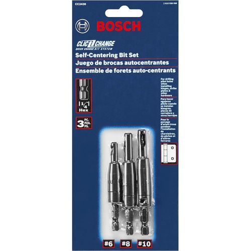  BOSCH CC2430 3-Piece Clic-Change 1/4 In. Self-Centering Drill Bit Assorted Set