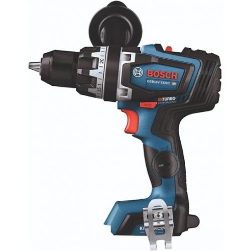  BOSCH GSB18V-1330CN PROFACTOR™ 18V Connected-Ready 1/2 In. Hammer Drill/Driver (Bare Tool), Black Blue