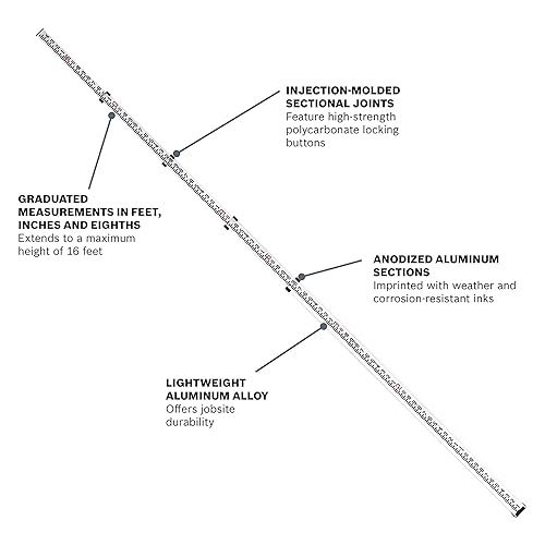  BOSCH GR16 Aluminum Telescoping Rod