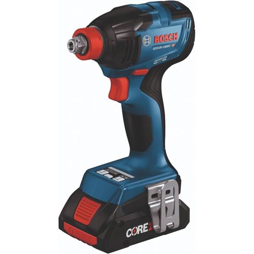  BOSCH GXL18V-260B26 18V 2-Tool Combo Kit with 1/2 In. Hammer Drill/Driver, 1/4 In. and 1/2 In. Two-In-One Bit/Socket Impact Driver, (1) CORE18V 8 Ah Battery and (1) CORE18V 4 Ah Battery