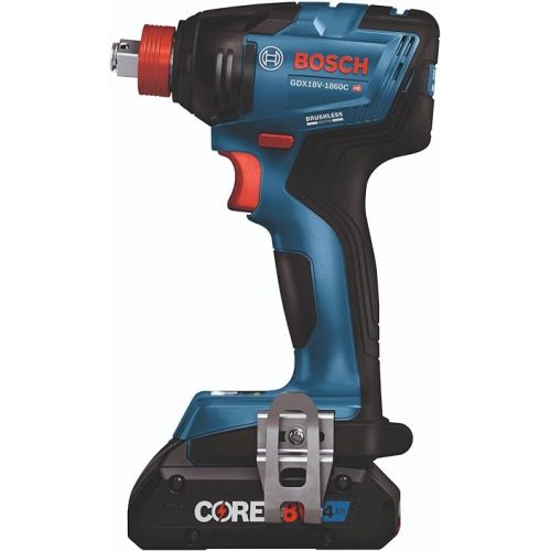  BOSCH GXL18V-260B26 18V 2-Tool Combo Kit with 1/2 In. Hammer Drill/Driver, 1/4 In. and 1/2 In. Two-In-One Bit/Socket Impact Driver, (1) CORE18V 8 Ah Battery and (1) CORE18V 4 Ah Battery