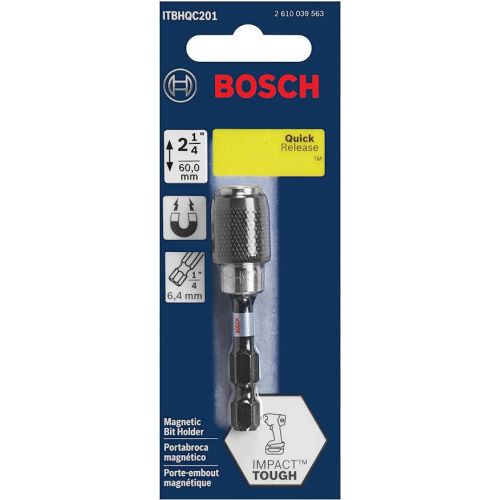  BOSCH ITBHQC201 1-Piece 2 In. Impact Tough Quick Change Bit Holder