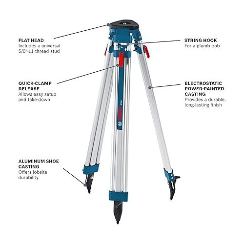  BOSCH BT160 Aluminum Tripod with Adjustabe Legs