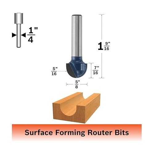  BOSCH 85447M 5/16 In. x 5/8 In. Carbide Tipped Core Box Bit