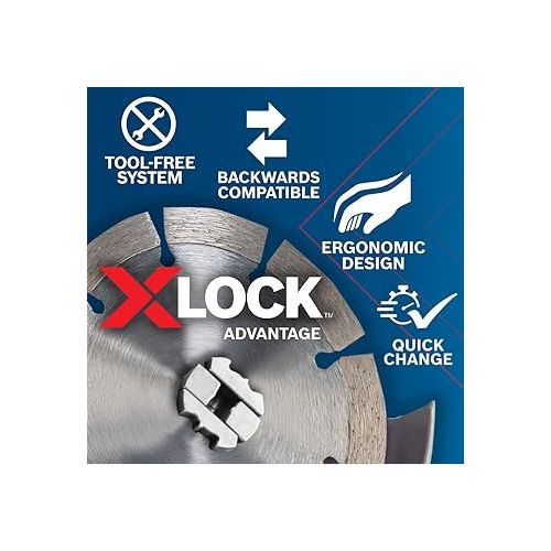  BOSCH FBX4560 25-Pack 4-1/2 In. X-LOCK Medium Grit Abrasive Fiber Discs 60 Grit Compatible with 7/8 In. Arbor for Applications in Metal Surface Finishing, Weld Blending, Rust Removal