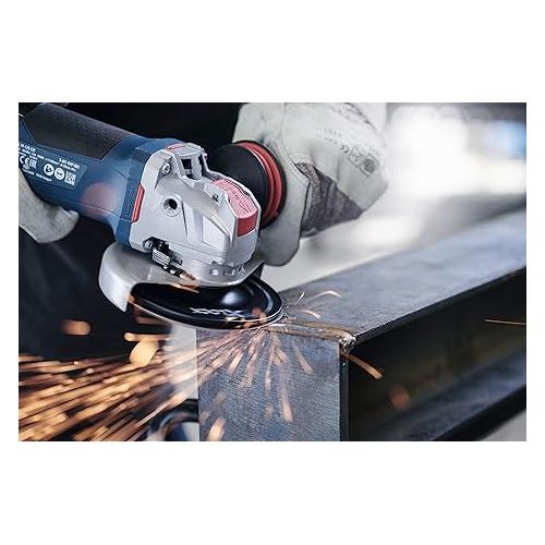  BOSCH FBX4560 25-Pack 4-1/2 In. X-LOCK Medium Grit Abrasive Fiber Discs 60 Grit Compatible with 7/8 In. Arbor for Applications in Metal Surface Finishing, Weld Blending, Rust Removal