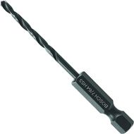 BOSCH BL2134IM 1-Piece 7/64 In. x 2-5/8 In. Black Oxide Metal Drill Bit Impact Tough with Impact-Rated Hex Shank for Applications in Steel, Copper, Aluminum, Brass, Oak, MDF, Pine, PVC and More
