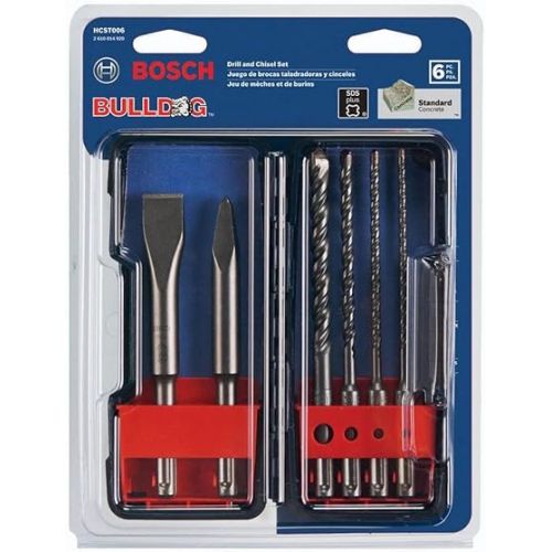  BOSCH (Universally Compatible Accessory) HCST006 6-Piece SDS-Plus Shank Chisel and Carbide Masonry Trade Set