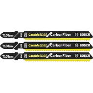 BOSCH T108BHM3 3 Pc. 3-5/8 In. 12 TPI Clean for Carbon Fiber Carbide Strip Jig Saw Blade