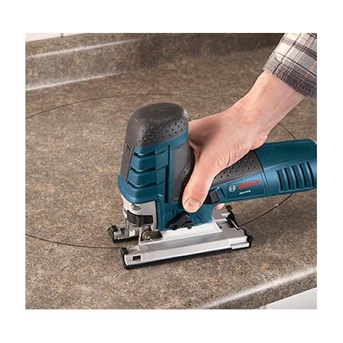  BOSCH JS470EB Corded Barrel-Grip Jig Saw - 120V Low Vibration, 7 Amp Variable Speed for Smooth Cutting up to Up To 5-7/8 Inch on Wood, 3/8 Inch on Steel For Countertops