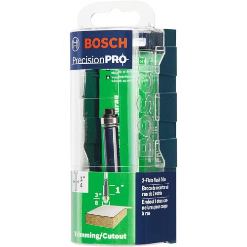  BOSCH 85268MC 3/8 In. x 1 In. Carbide-Tipped Double-Flute Flush Trim Router Bit