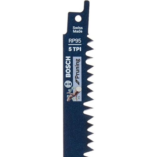  BOSCH RP95 5 pc. 9 In. 5 TPI Edge Reciprocating Saw Blades for Pruning , Grey