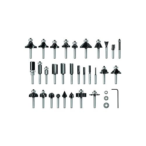  BOSCH RBS030MBS 30-Piece (Universally Compatible Accessory) Carbide-Tipped Wood Router Bit Assorted Set