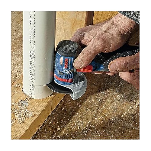  BOSCH GW27LM300 2-Pack 3 In. x 1/8 In. Metal Grinding Wheel 30 Grit Compatible with 3/8 In. Arbor Type 27 for Applications in Grinding