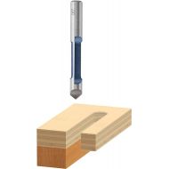 BOSCH 85245 3/8-Inch Carbide Tipped Straight Fluted Pilot Panel Bit with Drill-through Point-Single Flute