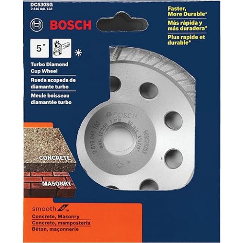  BOSCH DC530SG 5 In. Turbo Diamond Cup Wheel For Concrete