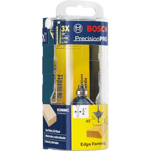  BOSCH 85298MC 1-5/16 In. x 45° Carbide-Tipped Chamfer Router Bit