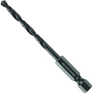 BOSCH BL2137IM 1-Piece 5/32 In. x 3-1/8 In. Black Oxide Metal Drill Bit Impact Tough with Impact-Rated Hex Shank for Applications in Steel, Copper, Aluminum, Brass, Oak, MDF, Pine, PVC and More