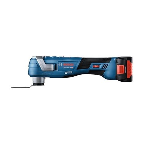  BOSCH GOP18V-34B14 18V Brushless StarlockPlus® Oscillating Multi-Tool Kit with (1) CORE18V® 4 Ah Advanced Power Battery