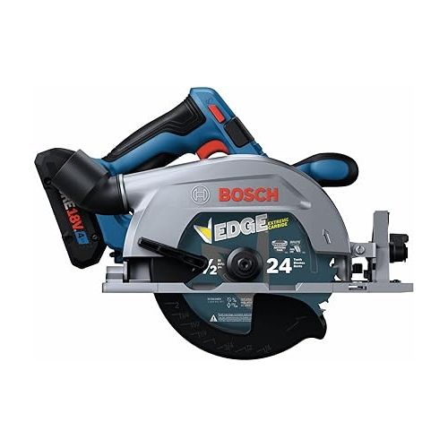  BOSCH GKS18V-22B25 18V Brushless Blade-Right 6-1/2 In. Circular Saw Kit with (2) CORE18V 4 Ah Advanced Power Batteries