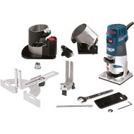 BOSCH PR20EVSNK Colt Installers Kit 5.7 Amp 1 Hp Fixed-Base Variable-Speed Router with 3 Assorted Bases and Edge Guide