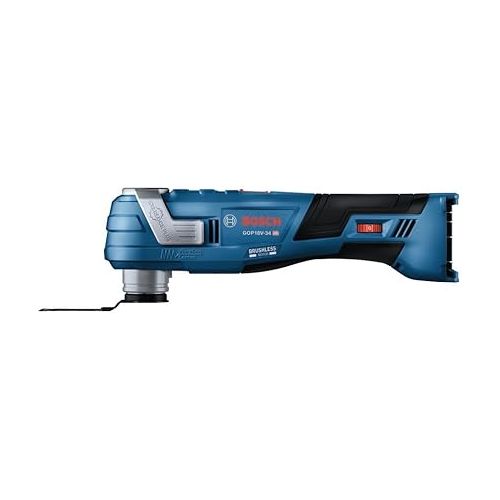  BOSCH GOP18V-34B12 18V Brushless StarlockPlus® Oscillating Multi-Tool Kit with (1) 2 Ah Standard Power Battery