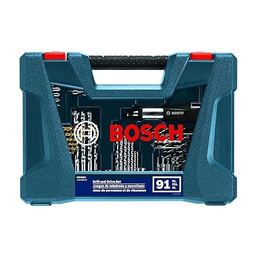  BOSCH MS4091 91-Piece Drilling and Driving Mixed Set with Included Case for Applications in Wood, Metal, Masonry