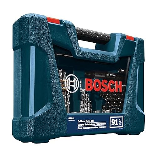  BOSCH MS4091 91-Piece Drilling and Driving Mixed Set with Included Case for Applications in Wood, Metal, Masonry